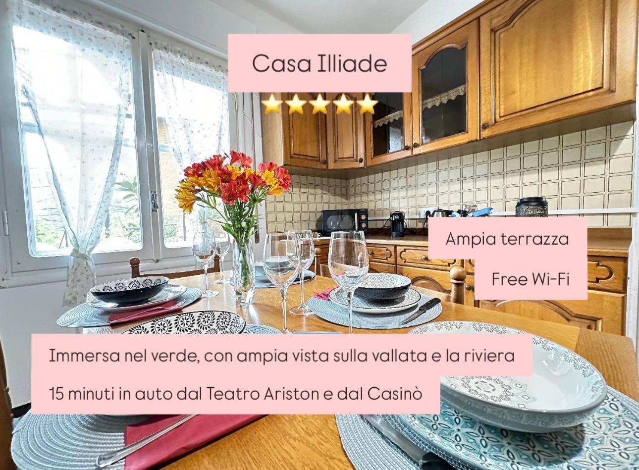 Sanremo Mare E Relax - Affittasi "Casa Illiade" Con Parcheggio Libero, Terrazza E Wi-Fi Apartment Bagian luar foto